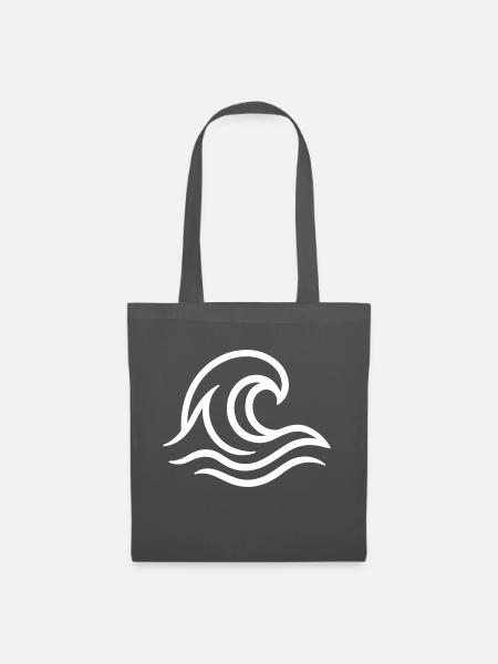 Meer Welle Ozean - Stoffbeutel - Graphite