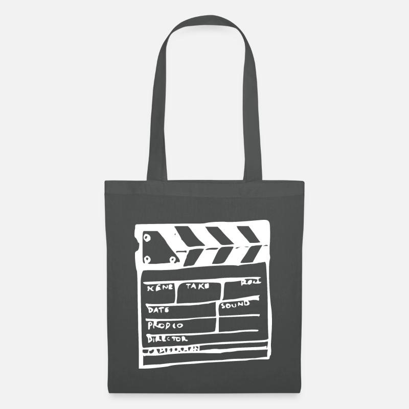 Filmklappe Klappe Kameramann Geschenkidee - Stoffbeutel - Graphite