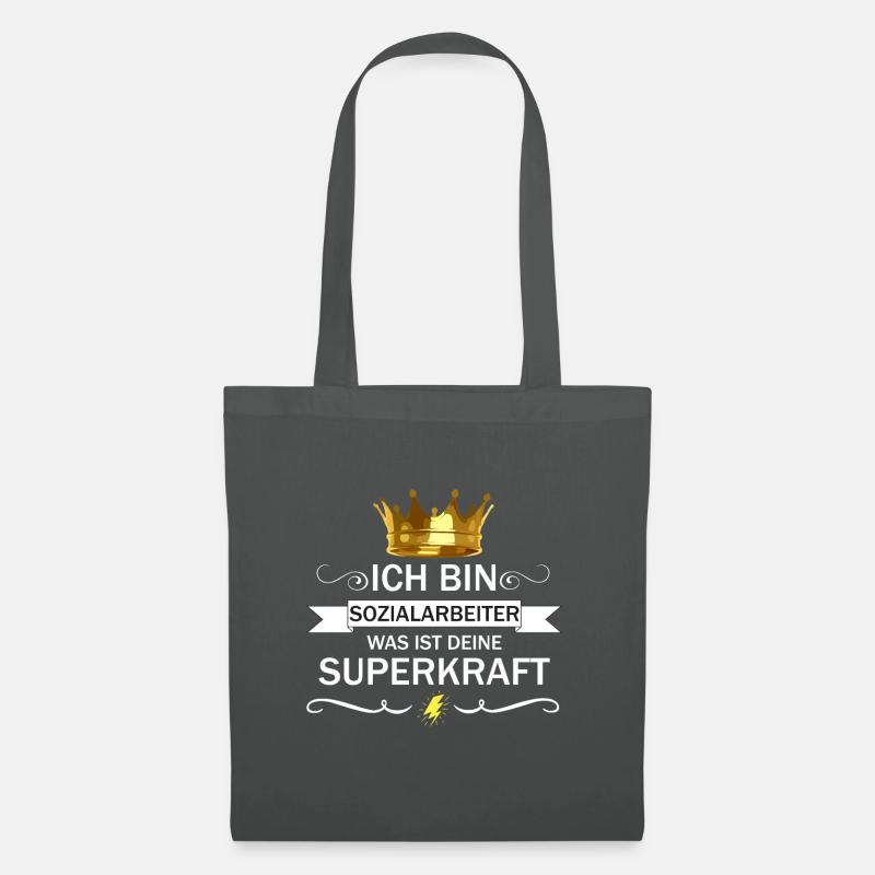 Sozialarbeiter Sozialpädagoge Beruf Spruch - Stoffbeutel - Graphite