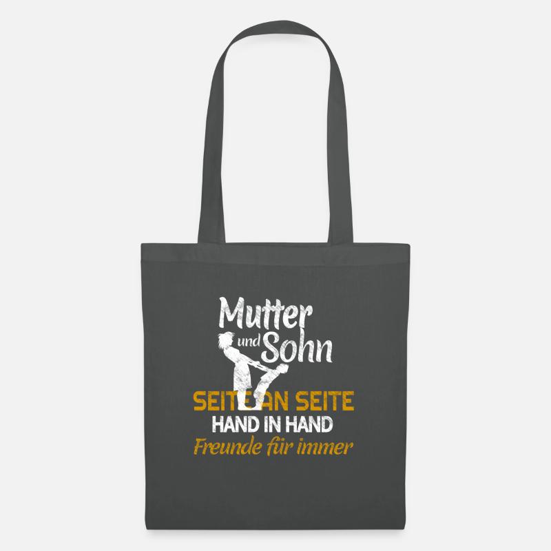 Mutter und Sohn Freunde fürs Leben - Stoffbeutel - Graphite