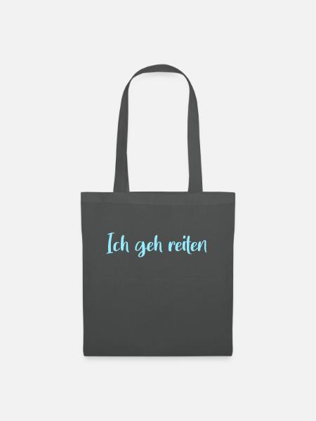 Ich geh reiten - Stoffbeutel - Graphite