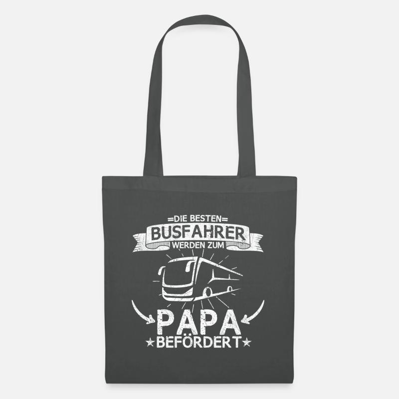 Busfahrer Bus Reisebus Fernbus Papa Beruf Spruch - Stoffbeutel - Graphite