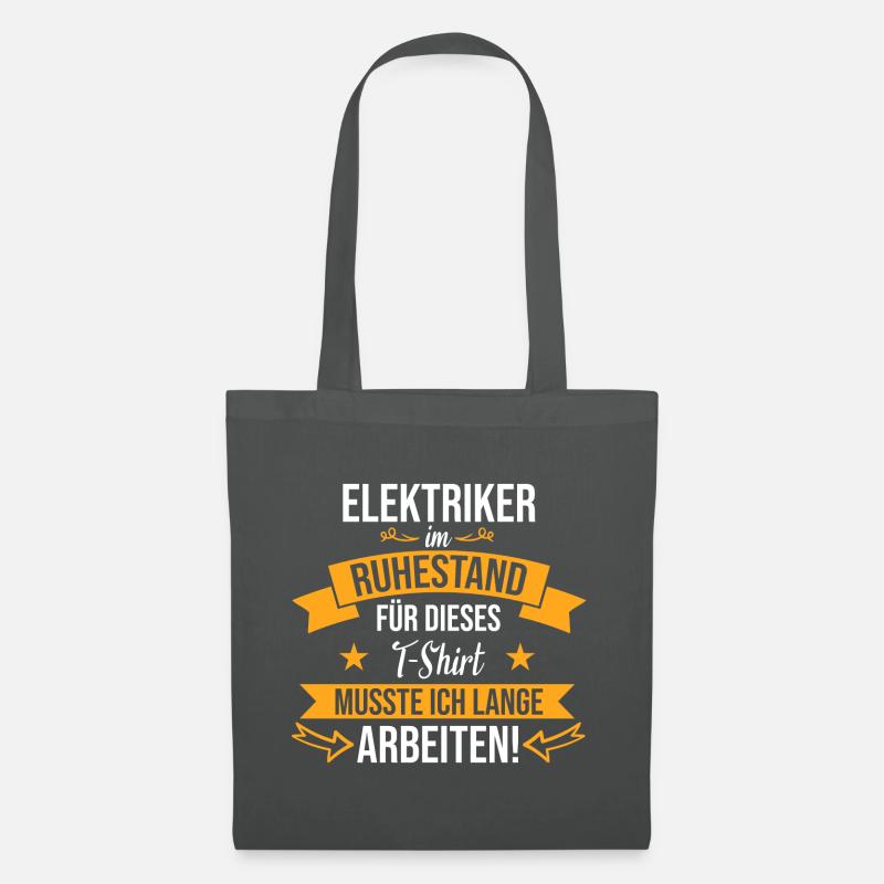 Elektriker Elektroniker Handwerker Beruf Spruch - Stoffbeutel - Graphite