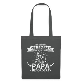 Müllmann Müllmänner Müllabfuhr Papa Vater Spruch - Stoffbeutel - Graphite - Vorne