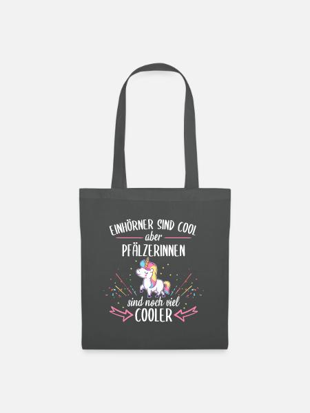 Pfalz Rheinlandpfalz Pfälzer Einhorn Heimat Spruch - Stoffbeutel - Graphite