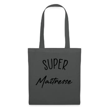 super maitresse - Sac en tissu - gris graphite - Devant