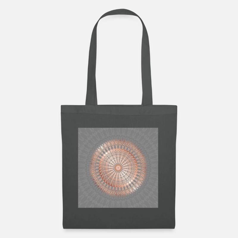 Modernes Mandala Rose Gold Grau - Stoffbeutel - Graphite
