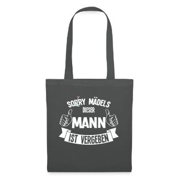 Bräutigam JGA Braut Geschenk - Stoffbeutel - Graphite - Vorne