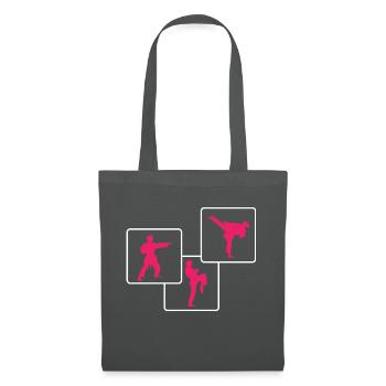 Martial Arts Girl Taekwondo Japanese Martial Arts - Tote Bag - graphite grey - Front