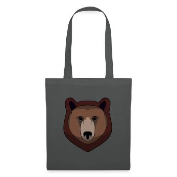 Bär - Bärenkopf - Logo - Stoffbeutel - Graphite - Vorne