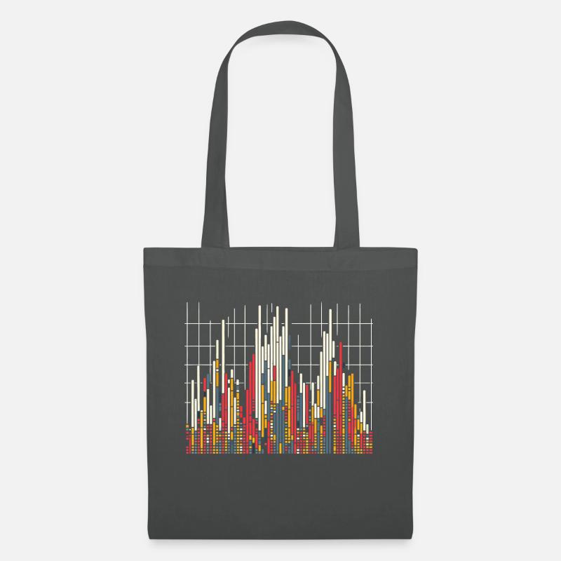 Datenanalyse & Diagramme - Visuelle Geschenkidee - Stoffbeutel - Graphite