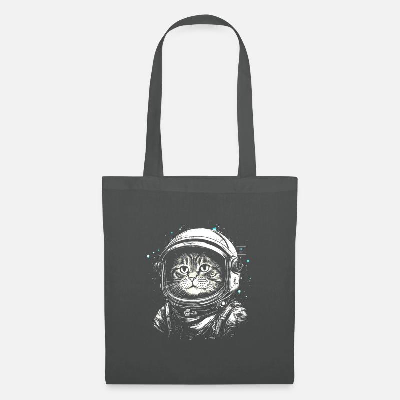 Süße Astronauten Katze - Stoffbeutel - Graphite