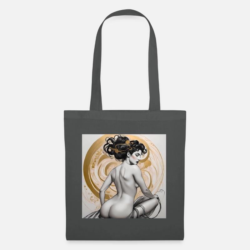 Anmut, digitale Kunst - Stoffbeutel - Graphite