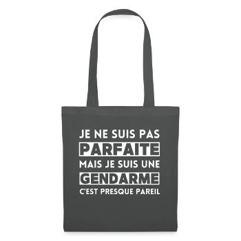 Je ne suis pas parfaite mais je suis gendarme - Sac en tissu - gris graphite - Devant