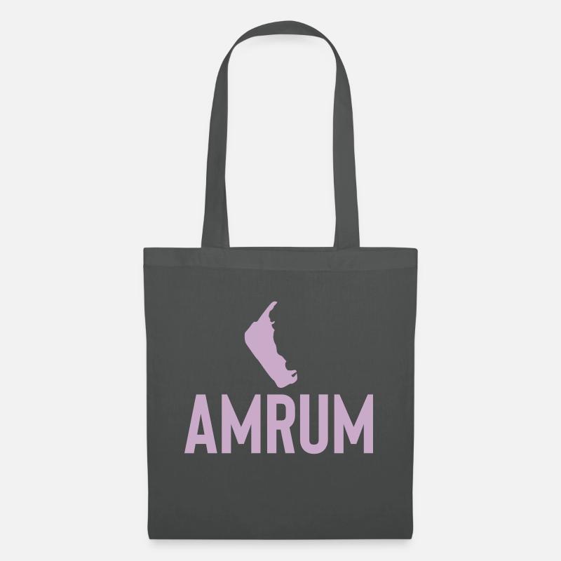 Amrum, Insel, Urlaub - Stoffbeutel - Graphite