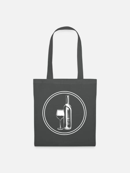 Wein Icon - Stoffbeutel - Graphite