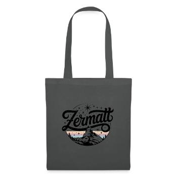 Zermatt - Souvenir Design - Stoffbeutel - Graphite - Vorne