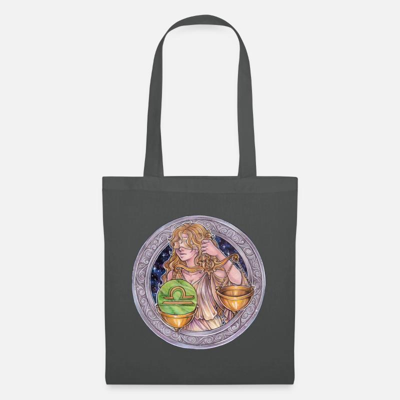 Zodiac Sign Sternzeichen Waage Libra Geschenk - Stoffbeutel - Graphite