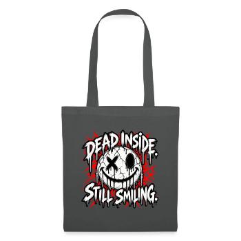 Dead Inside – Gothic Smiley - Stoffbeutel - Graphite - Vorne