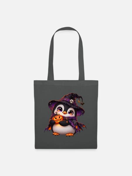 Halloween-Pinguinpinguin - Stoffbeutel - Graphite