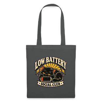 Low Battery Social Club - Stoffbeutel - Graphite - Vorne