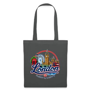 London - Great Britain - GB - Stoffbeutel - Graphite - Vorne