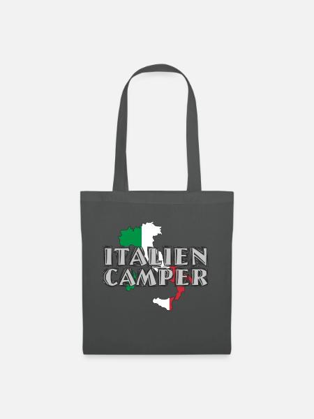 Italiencamper Camping Italien Geschenk - Stoffbeutel - Graphite