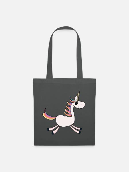 Einhorn - Stoffbeutel - Graphite