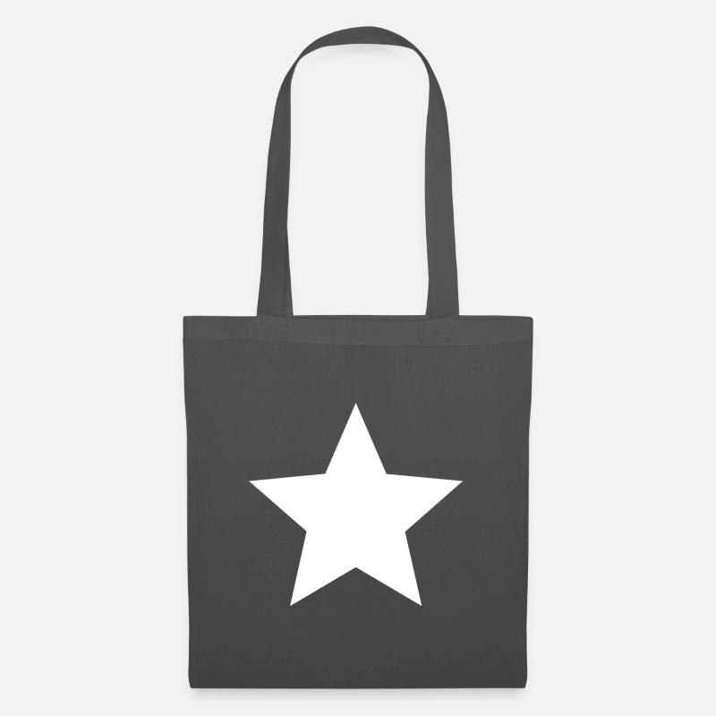 Sterne weiss - Stoffbeutel - Graphite