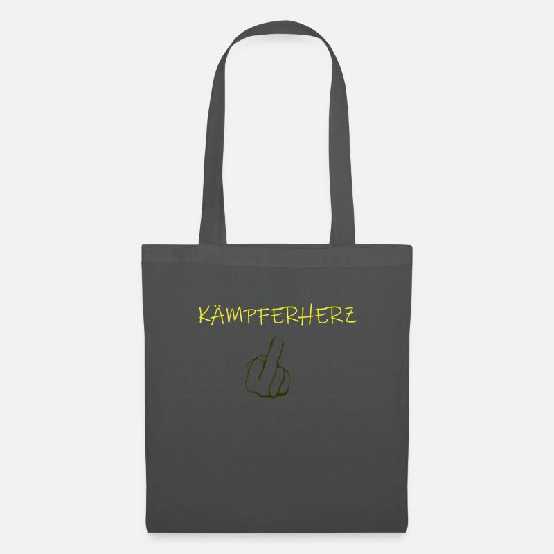 Sprüche - KÄMPFERHERZ - Stoffbeutel - Graphite