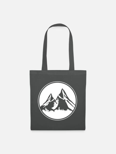 Berge Kreis Alpen - Stoffbeutel - Graphite