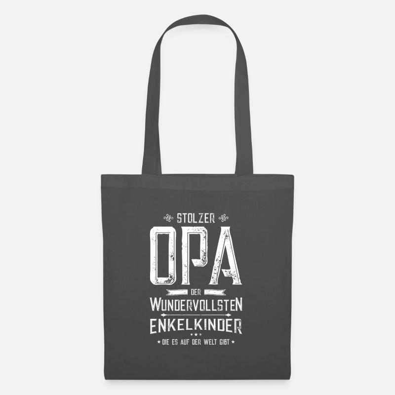 Stolzer Opa - Stoffbeutel - Graphite