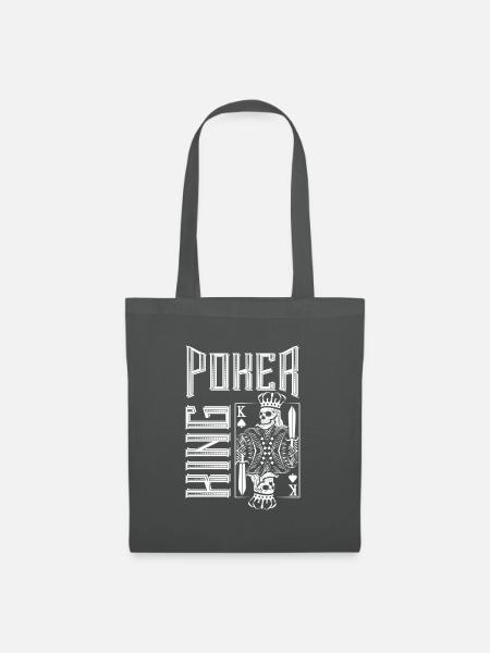 Poker Karte König Casino Skelett - Stoffbeutel - Graphite