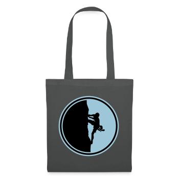 climbing mountaineering silhouette circle - Tote Bag - graphite grey - Front