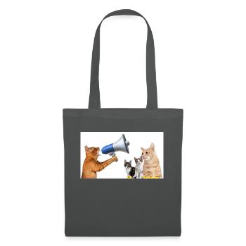 Droit des Chats - Sac en tissu - gris graphite - Devant