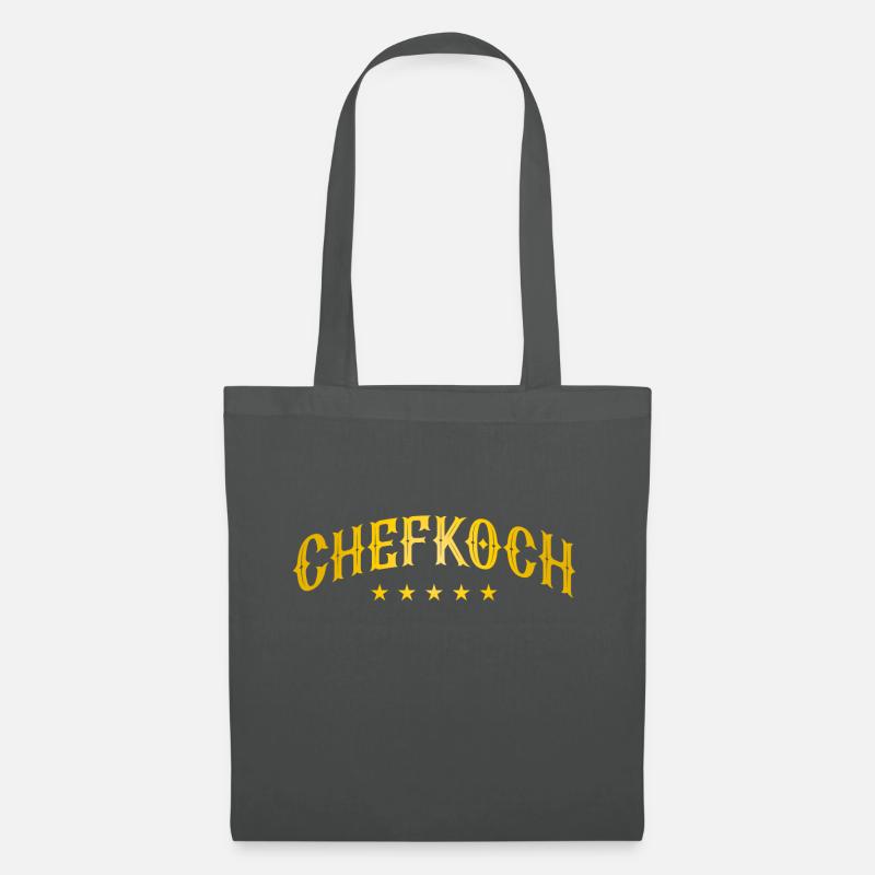 Chefkoch Kochen Sterne Koch - Stoffbeutel - Graphite