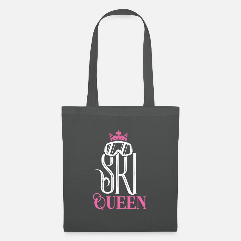 Ski Queen Skibrille Spruch - Stoffbeutel - Graphite