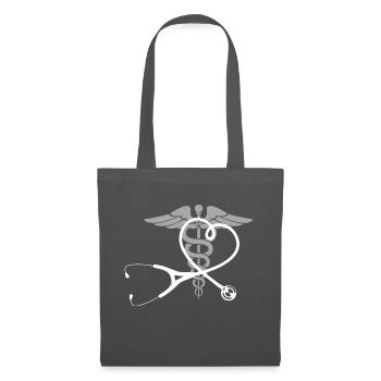 Nurse Krankenschwester Doctor - Stoffbeutel - Graphite - Vorne