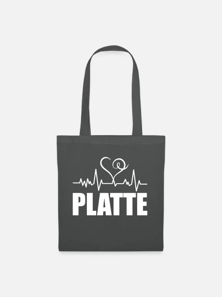 Heartbeat Platte - Stoffbeutel - Graphite