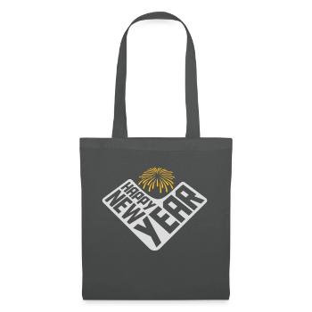 Citation Bonne année - Sac en tissu - gris graphite - Devant
