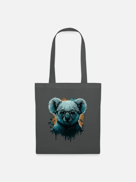 Koala Nerd - Stoffbeutel - Graphite
