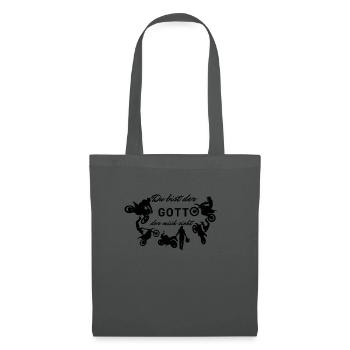 Gott der mich sieht (Motorrad) - Stoffbeutel - Graphite - Vorne