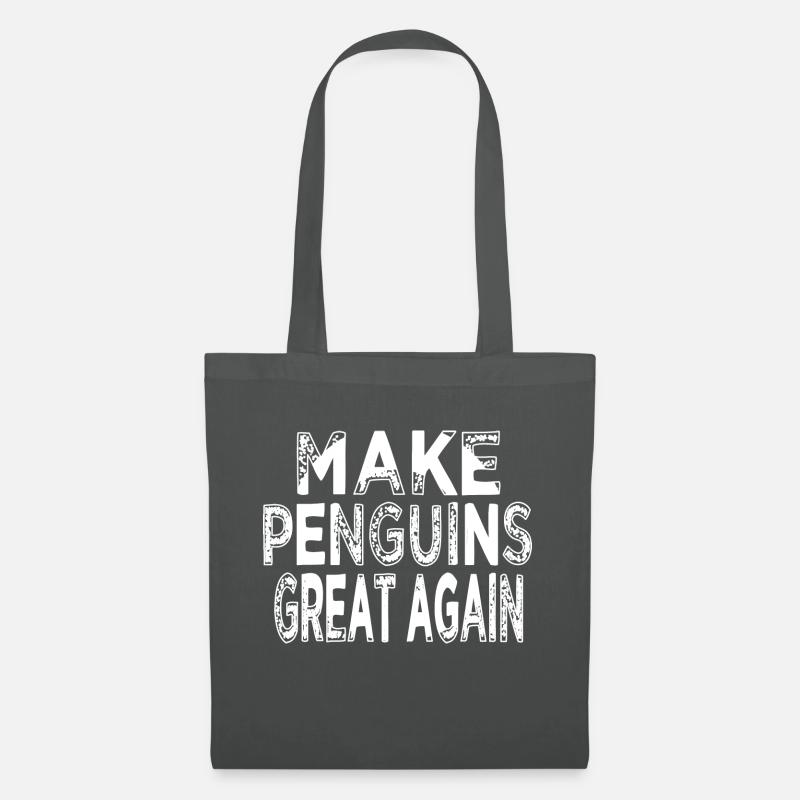 penguin happy clumpsy king penguin comic dab move - Stoffbeutel - Graphite