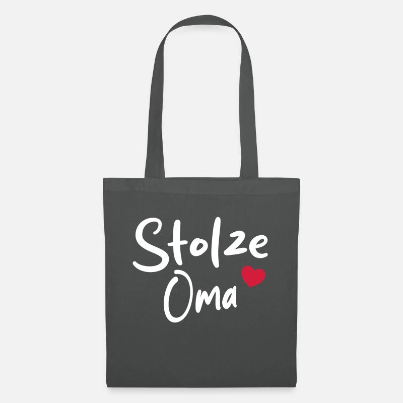 Stolze Oma - Stoffbeutel - Graphite