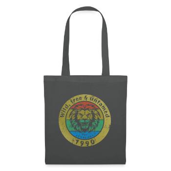 35. Geburtstag Sauvage, libre et indompté depuis 02/1990 - Sac en tissu - gris graphite - Devant