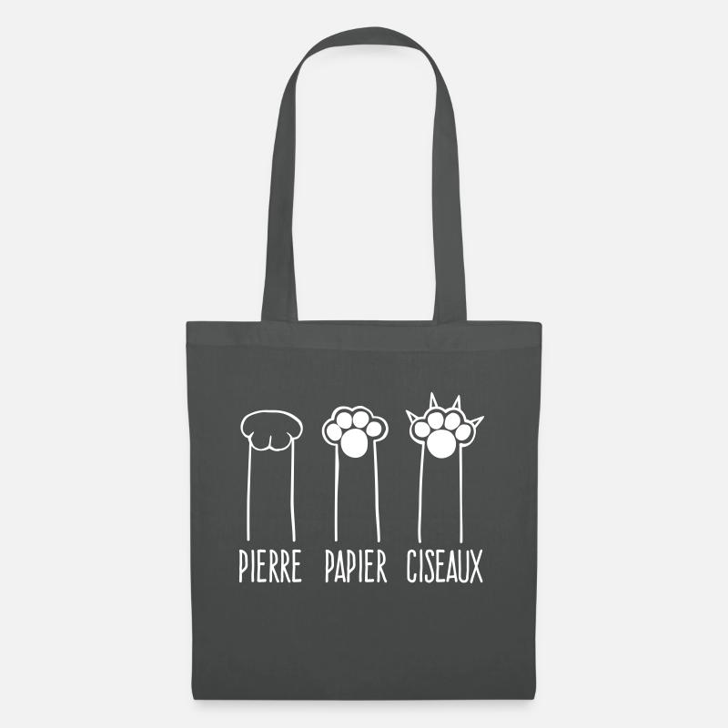 Stein, Papier, Schere - Stoffbeutel - Graphite