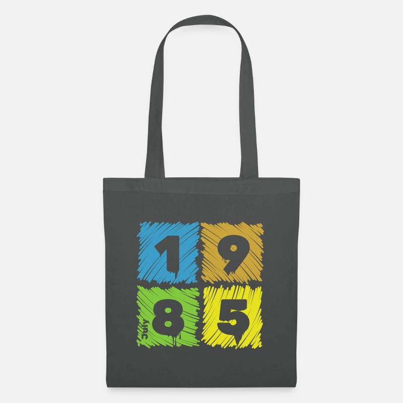 40. Geburtstag Farbige Patches since 07/1985 - Stoffbeutel - Graphite