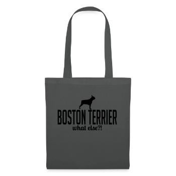 BOSTON TERRIER what else - Stoffbeutel - Graphite - Vorne