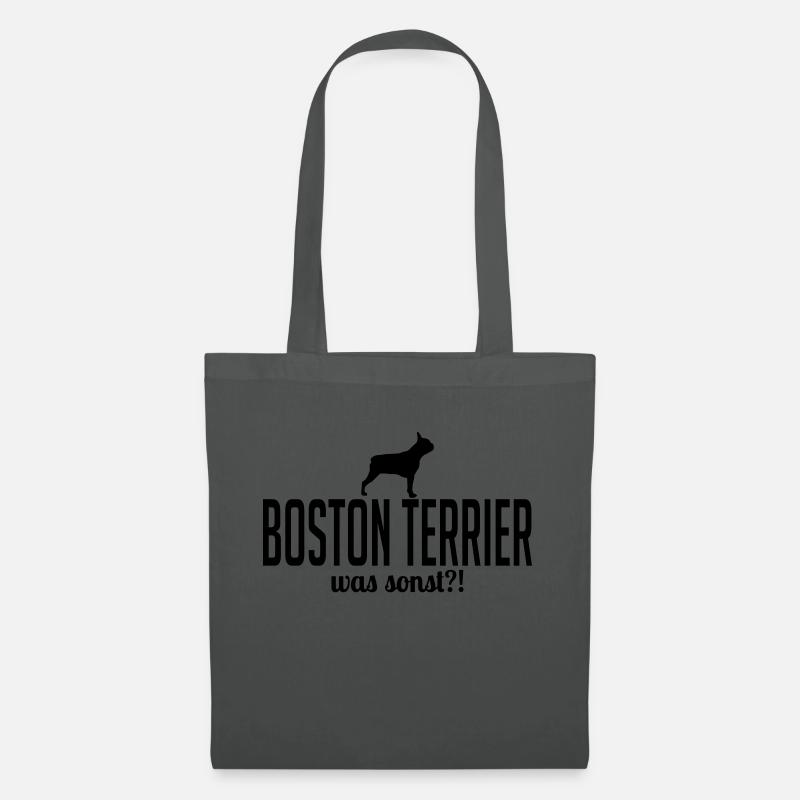 BOSTON TERRIER was sonst - Stoffbeutel - Graphite
