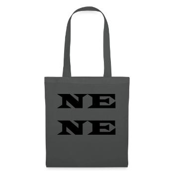 Ne Ne Schriftzug schwarz - Stoffbeutel - Graphite - Vorne